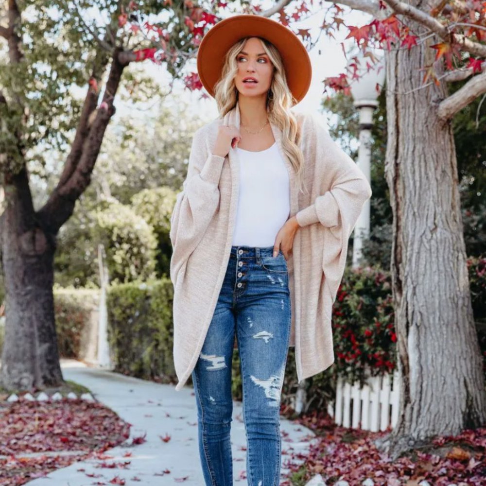 WINDELLA Knit Long Duster Cardigan